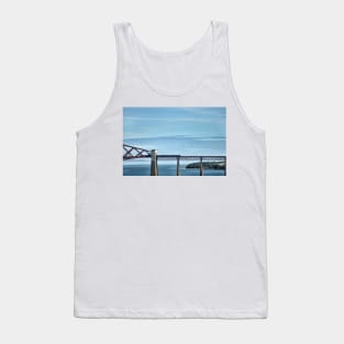 Train crossing over the Forth Bridge, Scotland Tank Top